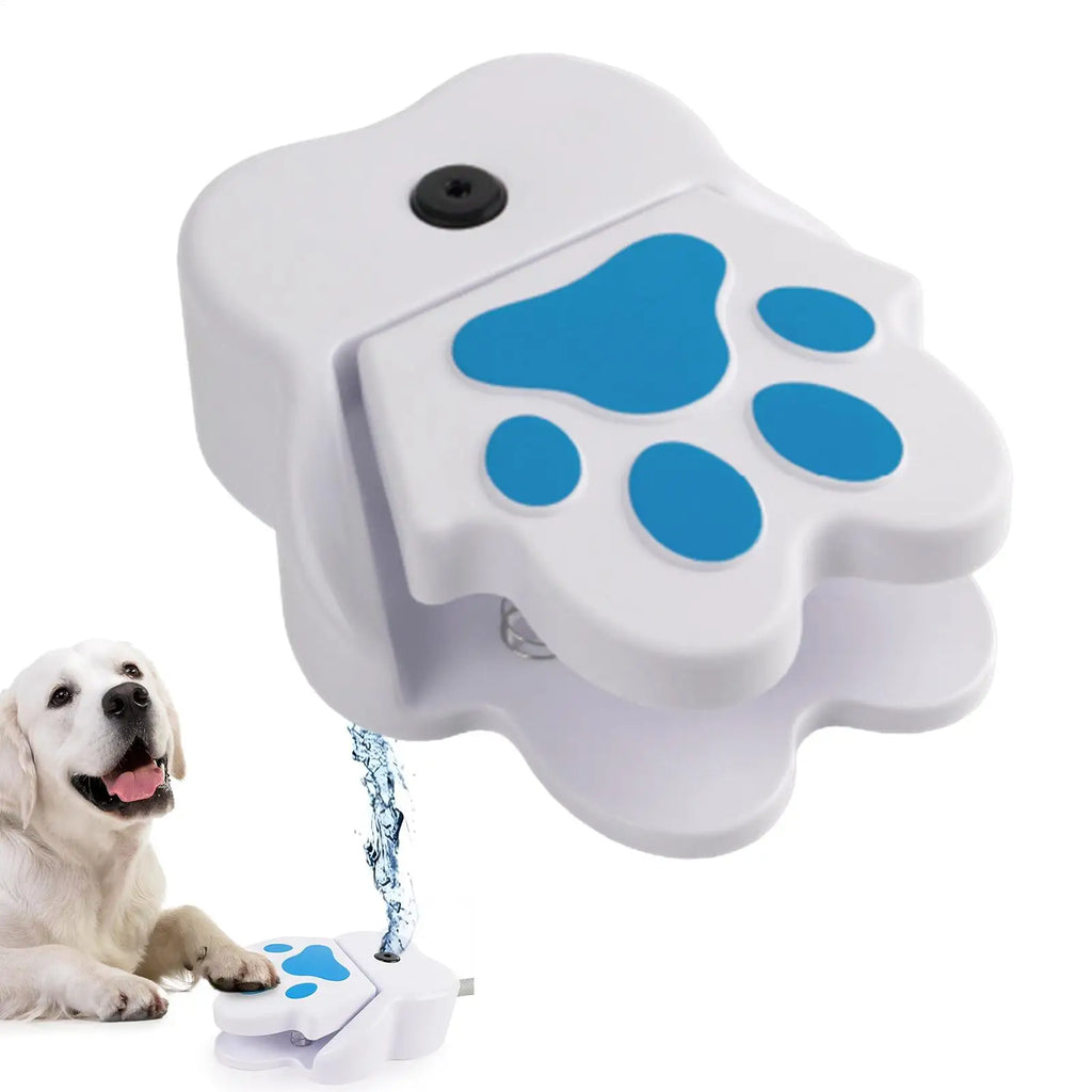 Step On Dog Drinking Fountain, Safe Interactive Puppy Water Spray Toy, Outdoor Pet Water Supply for Garden Yard & Patio Vue