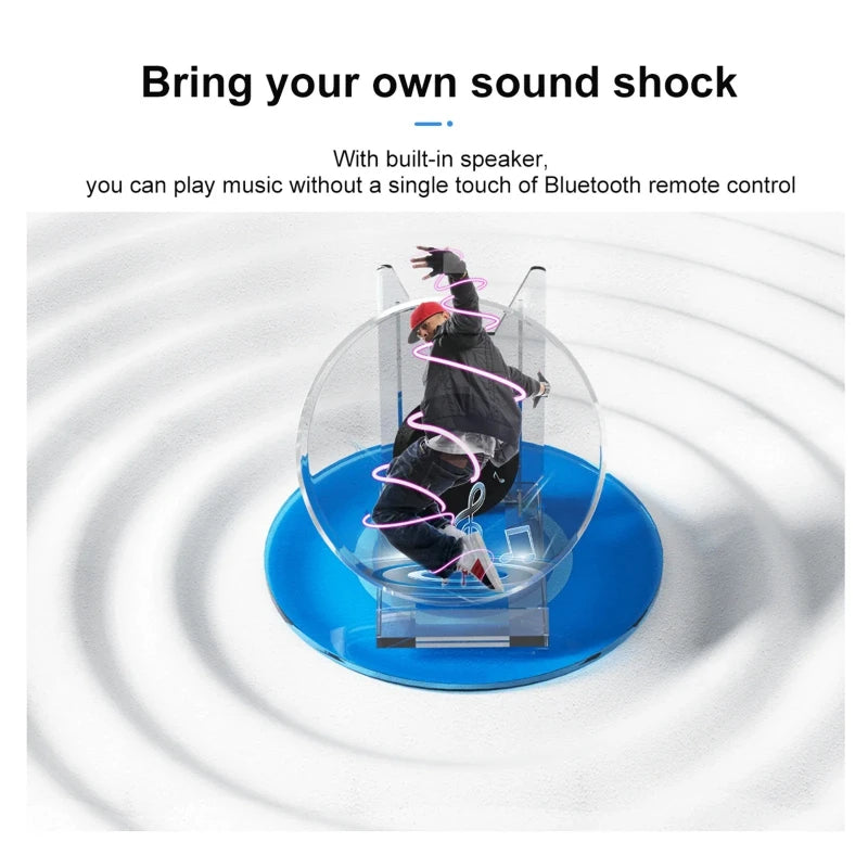 Mini 3D Holographic Projector Fan Desktop LED Advertising Machine Hologram Picture Video Display Remote Control with Stand Vue