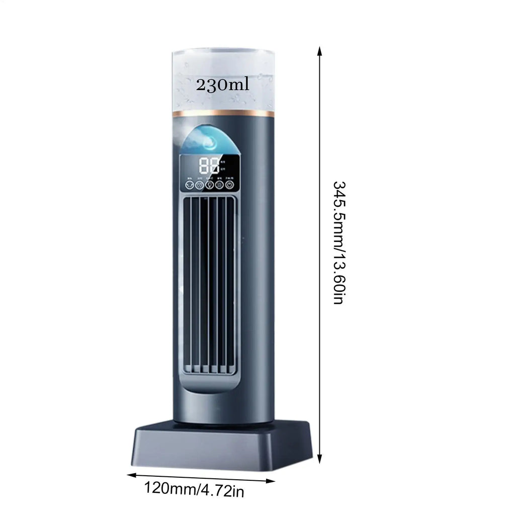 Portable Bladeless Personal Air Conditioner, Quiet Cooling Fan with Humidifier, Timer & Remote Control, Small AC for Home Office Vue