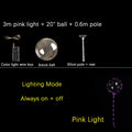Christmas LED Transparent Balloon Wedding Birthday Party Decoration Glowing Bubble Balloon Holiday Party Accessories Vue Pink As Shown 10PCS