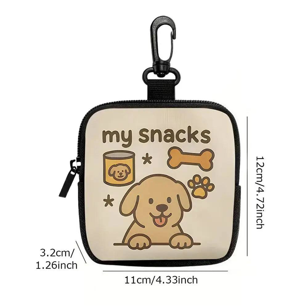 Dog Treat Pouch Semi-Transparent Snack Reward Pocket Dog Treat Bags Training Pouch for Puppy Cats Walking Hiking Camping Travel Vue Yellow