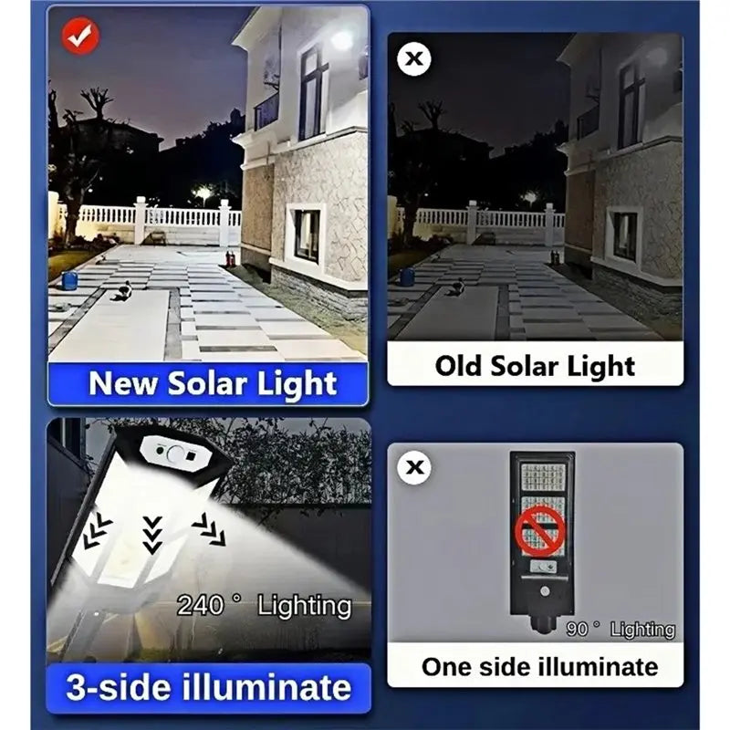 ABKW-Solar LED Light Of Motion Sensor 300000LM Irradiation 500㎡ Outdoor Solar Lamp Waterproof Garden Street Yard Lantern Vue