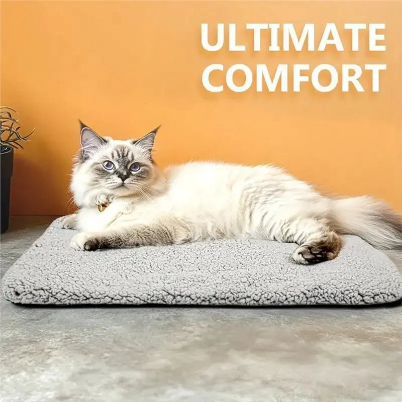 ABKW-Deluxe Plush Dog Crate Bed Washable Dog Bed Anti-Slip Sleeping Mat Cozy Kennel Mattress For Dogs For Cats Vue