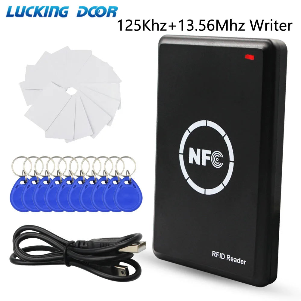 Universal RFID ID IC Access Card Copier Community Encryption Elevator Card Reader / Writer support NFC Wristband Dual Frequency Vue