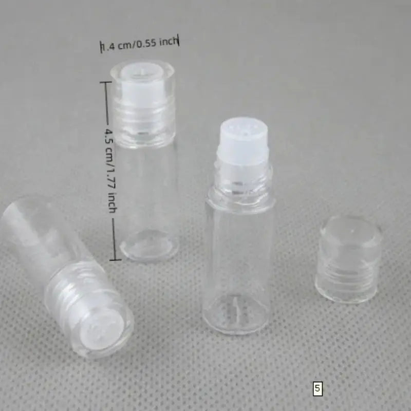 5Pcs 3ml Mini Clear Empty Loose Powder Container Plastic Bottle with 3-Hole Sifter Plug Refillable Eyeshadow Cosmetic Jar Vue