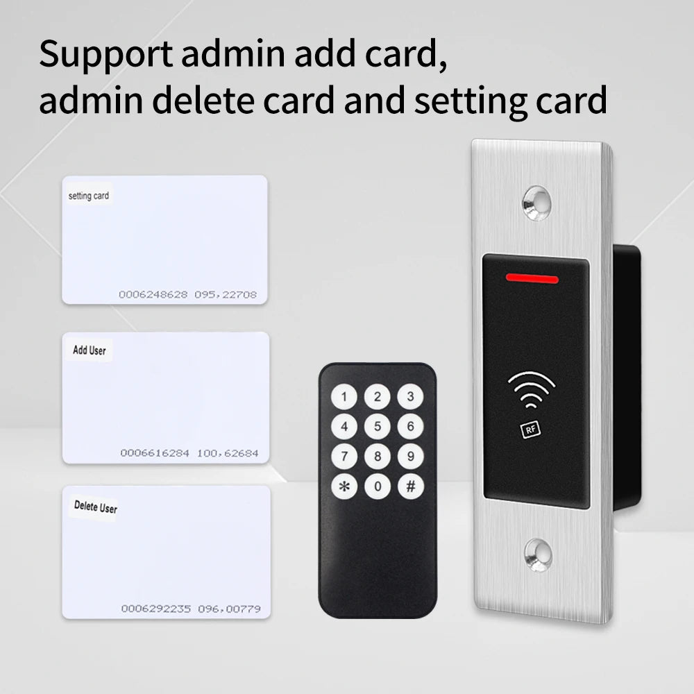 Standalone Biometrics Fingerprint Door Lock Opener Access Control System with Keypad Metal Embedded RFID EM Reader for Security Vue