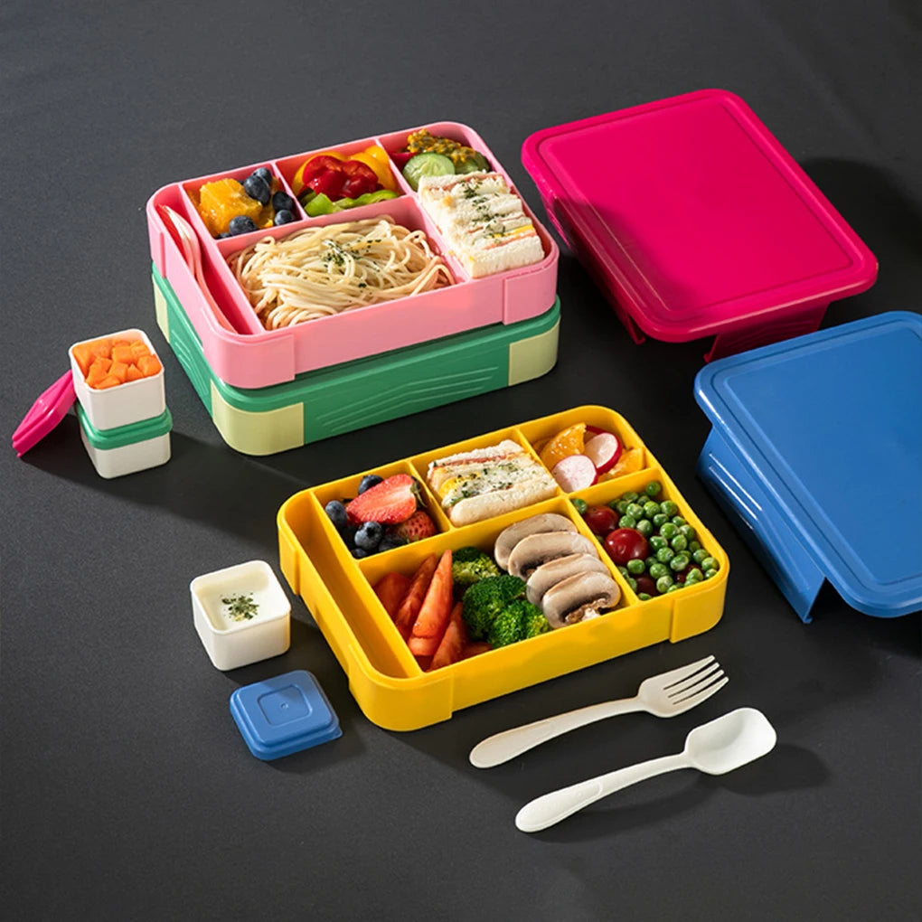 Large Bento Lunch Box – 5 Compartments, Leak-Proof & Microwave Safe Bento Lunch Box Vue