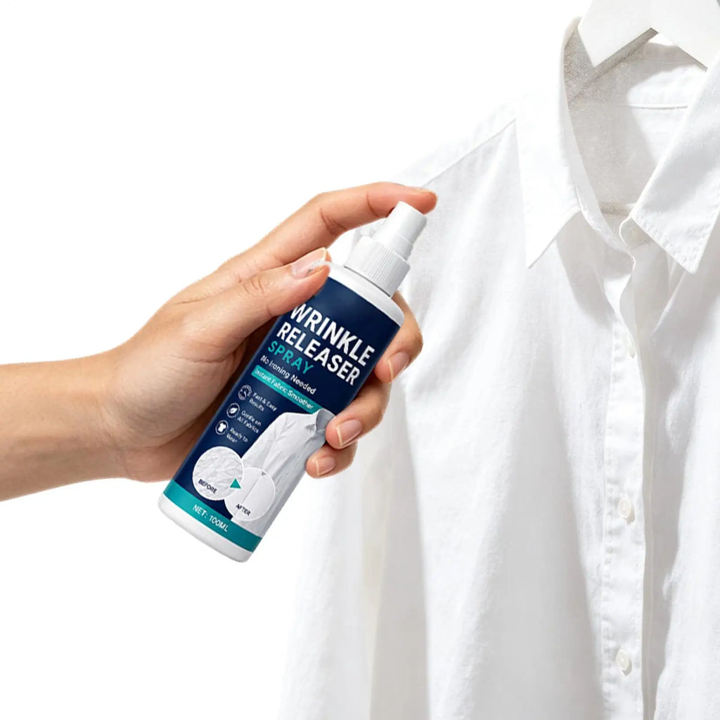 Wrinkle Release Spray for Clothes, No Iron Fabric Softener & Smoothing Agent, Quick C rease Remover for Shirts Dresses Bedding Vue
