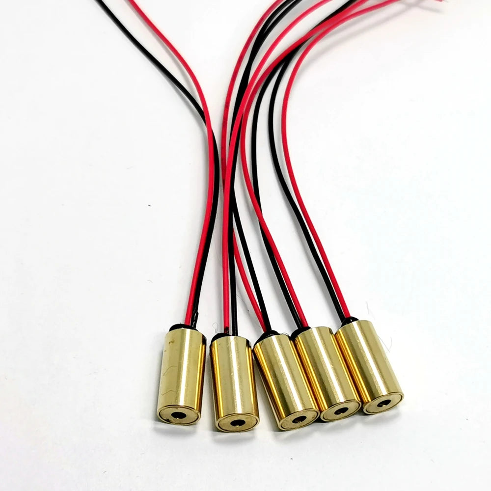 Mini Industrial 650nm 5mw Red Laser Dot Module 3V-4.5V Brass Housing 9*18mm Vue