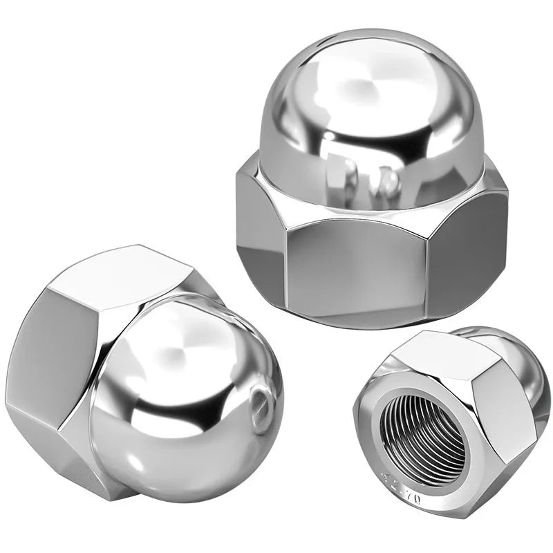 304 Stainless Steel Acorn Nuts Domed Cap Nuts for Furniture Automotive Decorative Use M3 M4 M5 M6 M8 M10 M12 Vue