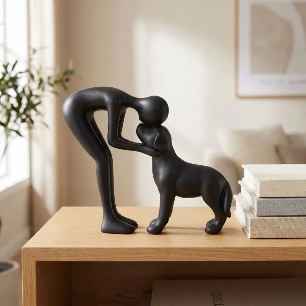 Creative Resin Dog Statue Home Decoration Funny Desktop Ornaments Cute Nordic Style Interactive Figurine Office Decoration Vue