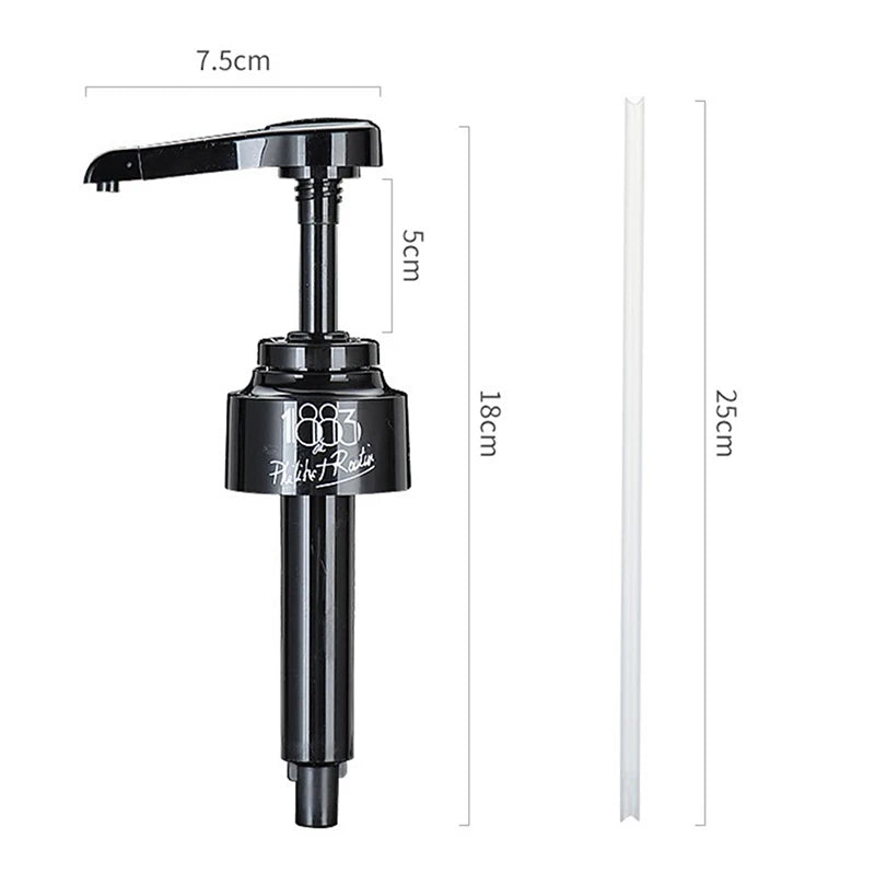 1L Coffee Syrup Dispenser Pump Black 10ml Liquid Pump for Juice Syrup Bottle Vue Black