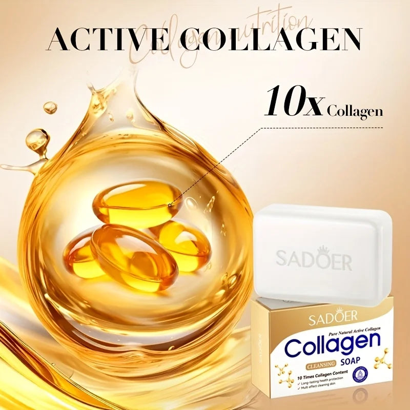 1 Piece/2 Pieces of Collagen Handmade Cleansing Soap, Smooth and Firming Skin, Oil Control Soap, Bath Soap, Facial Cleansing Soap! Vue