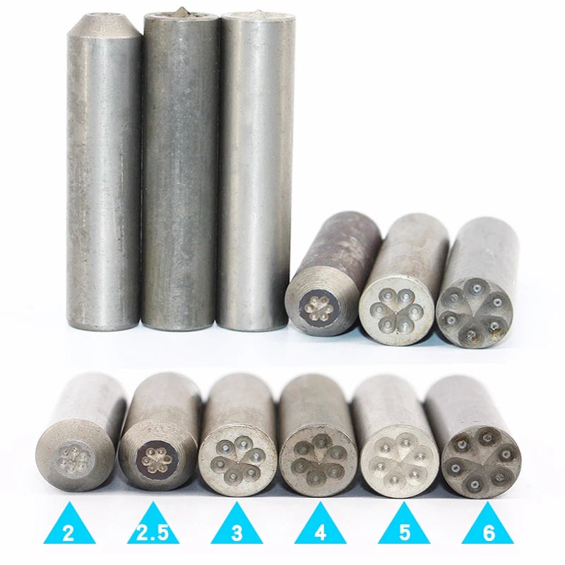 Semi-Tubular Rivet Flowering Punch Tool 6/8 Petal 2–6mm Rivet Flowering Punch Vue 6mm