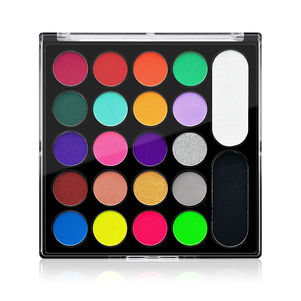 22 Color Face Body Painting Kit for Kids Adults Face Paint Makeup Palette Halloween Carnival Artist Cosplay Art Party Vue 22 Color