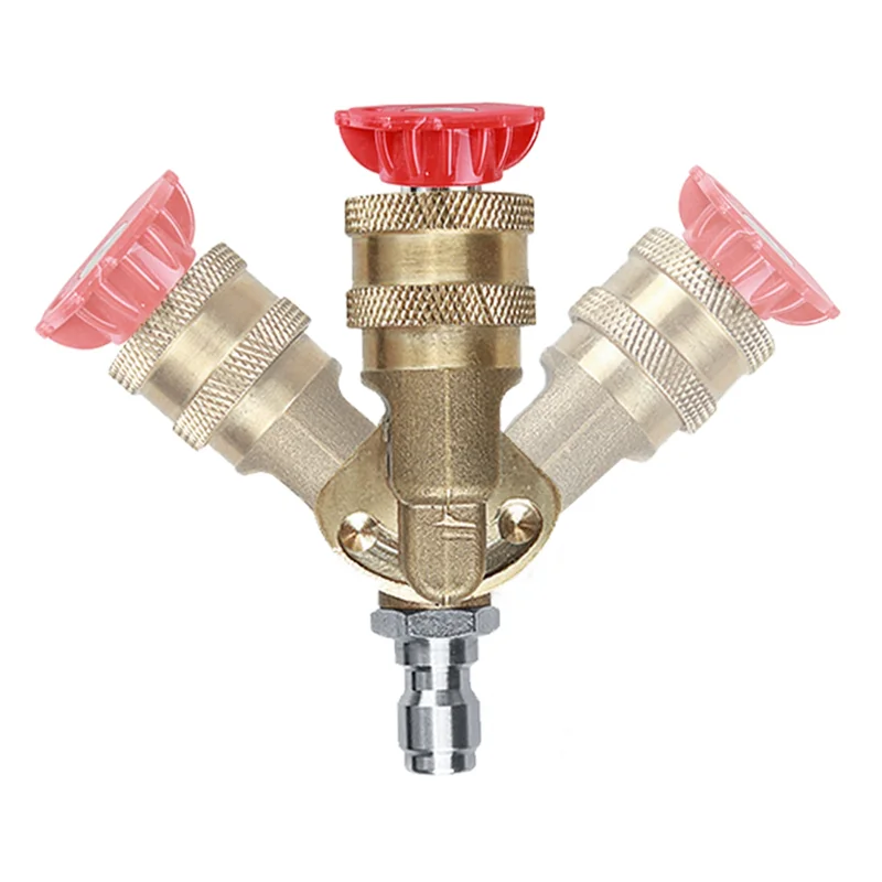 1/4In Quick Connect Pivoting Coupler Adjustable Adapter W/5 Spray Nozzles Copper Connection For High Pressure Car Washerabkw Vue