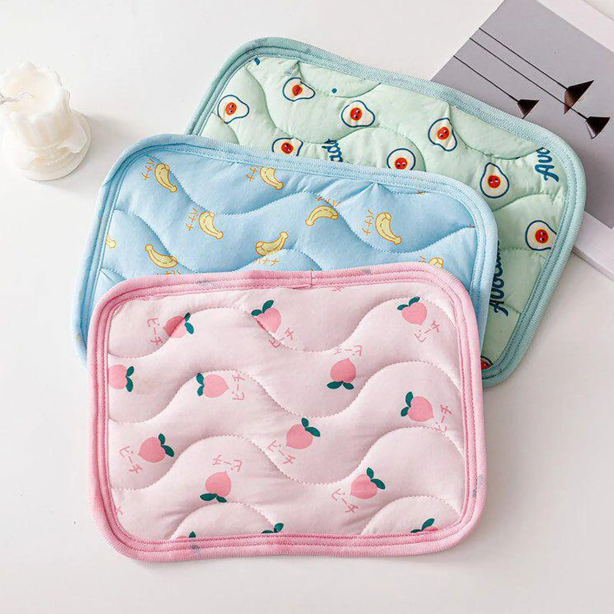 31x21cm Soft Portable Breathable Cat Cooling Mat, Summer Pet Cool Blanket for Dog, Travel Car Camping Outdoor Kennel Home Use Vue