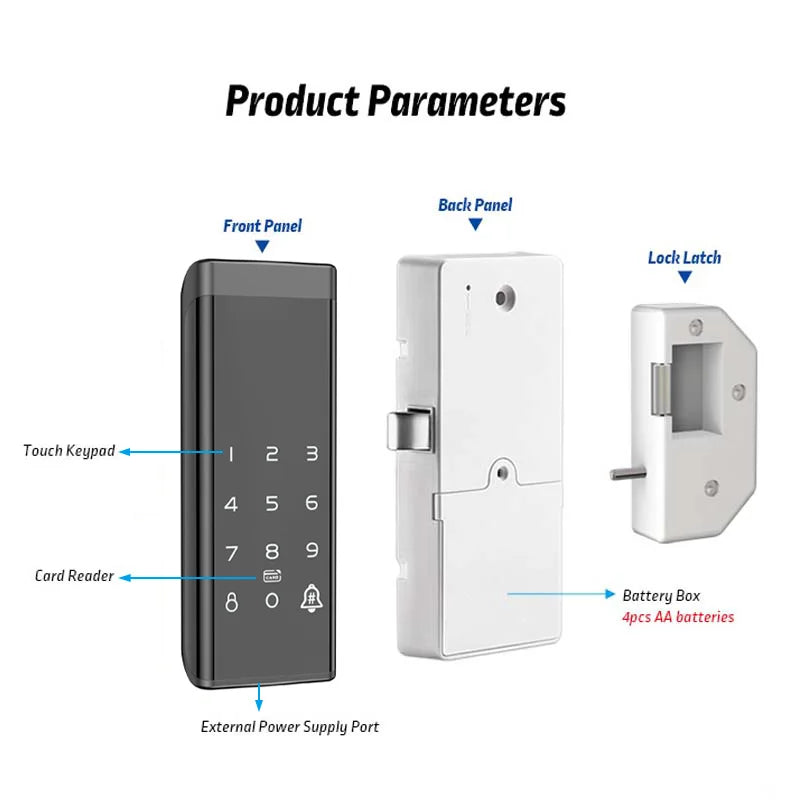 Smart Digital Drawer Lock Electronic RFID Cabinet Lock Unlock Intelligent Keyless Combination Locker Lock Easy To Install Vue
