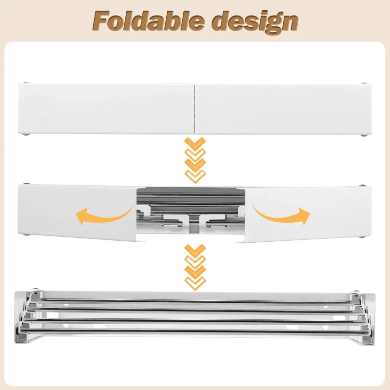 Wall-Mounted Folding Clothes Drying Rack | Indoor & Balcony Folding Drying Rack Vue
