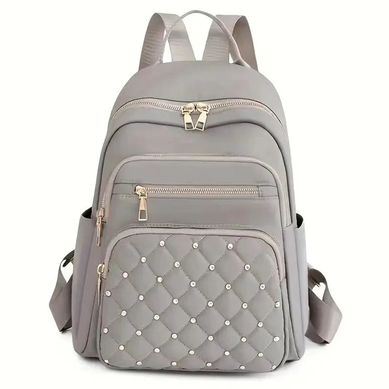 Travel Backpack Double-shoulder Bag Fashionable Schoolbag Women's Vue khaki