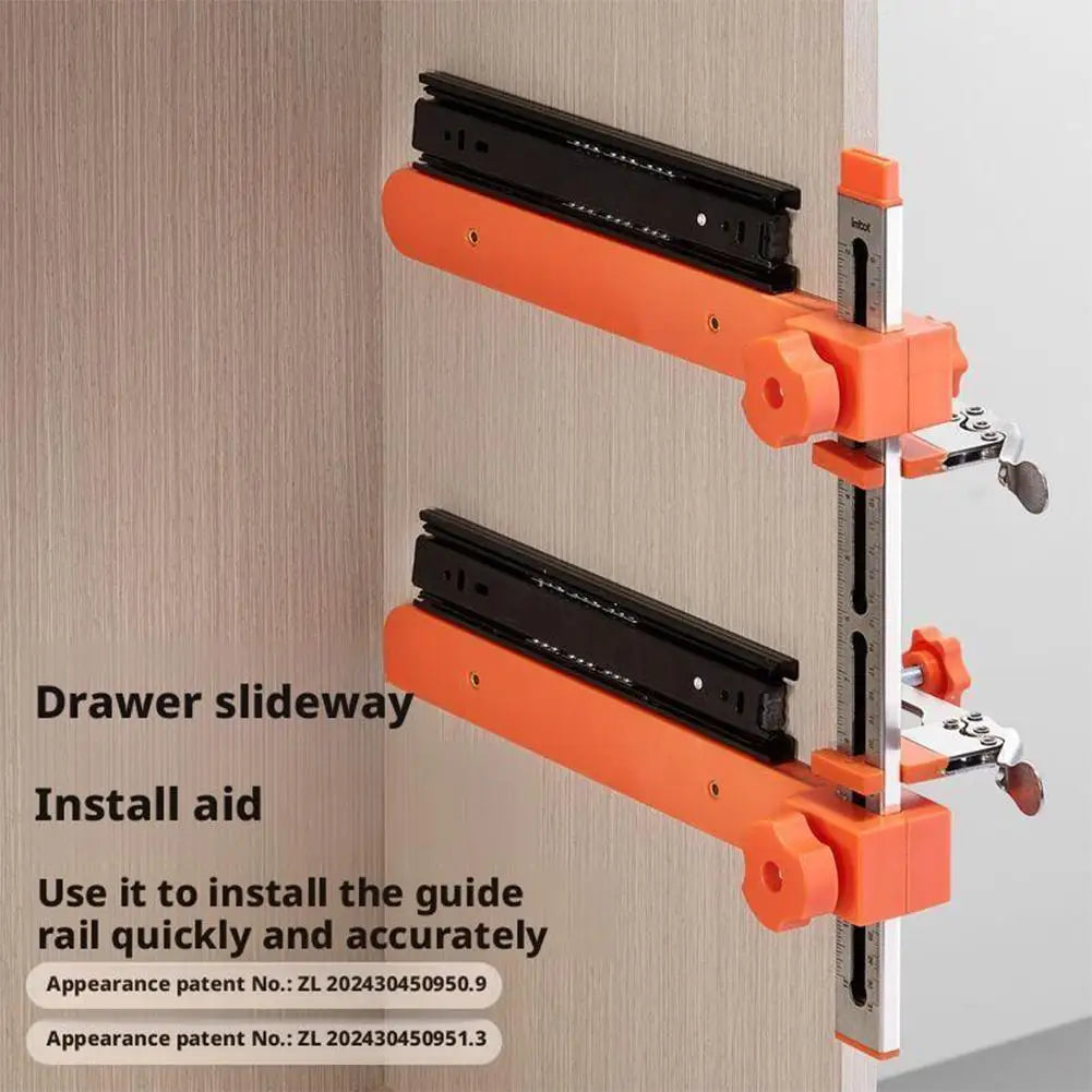 Drawer Slide Installation Jig Kit, Drawer Slide Tool, Precision Cabinet Hardware Jig, Shelf Pin Jig Hinge Jig for Cabinets E0Z9 Vue