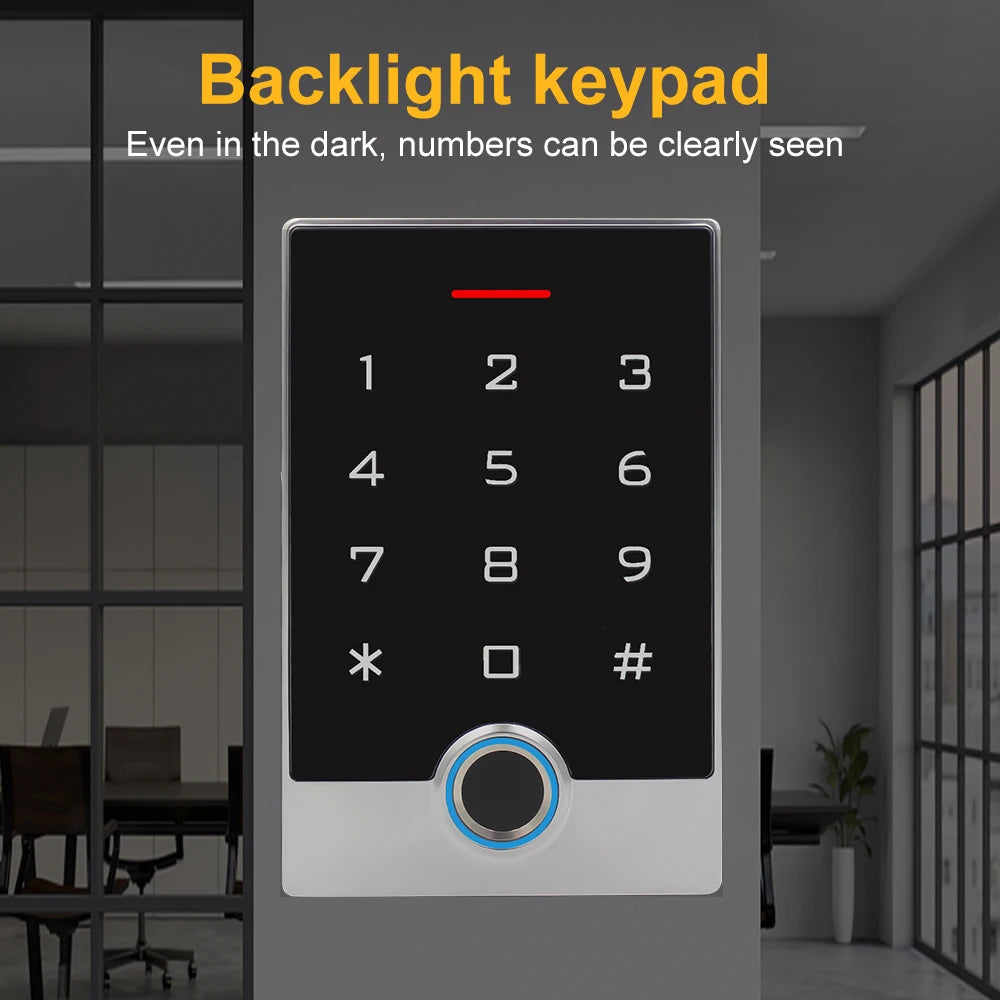 Support Tuya app WiFi waterproof access control keyboard RFID card touch keyboard access controller electric door lock system Vue