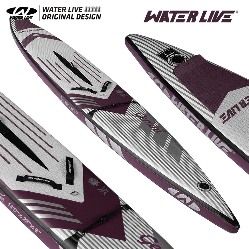 WATER LIVE Twin Set 14ft Inflatable SUP Paddle Board Family Inflatable SUP Board Vue