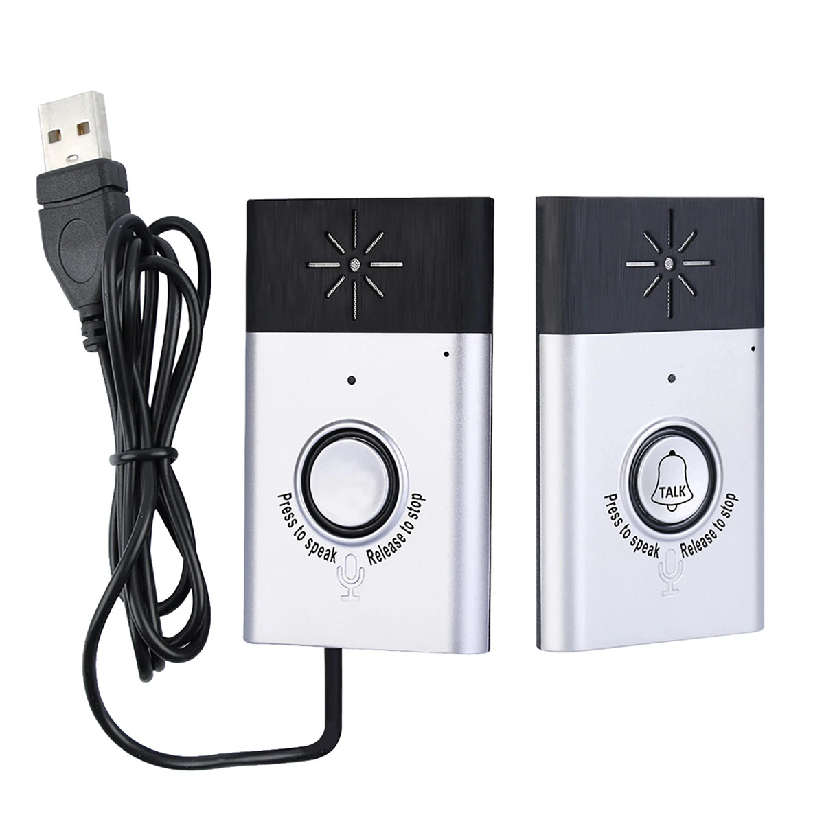 Wireless Voice Intercom Doorbell 2-way Talk Monitor with 1*Outdoor Unit Button 1* Indoor Unit Receiver Home Security Door Bell Vue