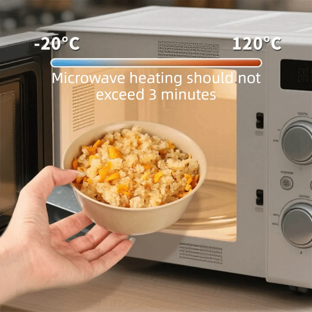 20PCS Rice Husks Disposable Rice Bowl Thickened Heat-Resistant Picnic Bowl Biodegradable Eco-Friendly Fried Chicken Bowl Banquet Vue