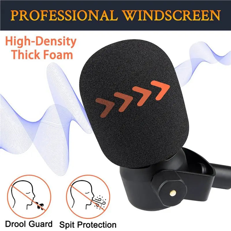 Hot-4Pcs Microphones Filter For Rode Podmic Cardioid Dynamic Broadcast, Protective Mic Cover Windscreen Foam Vue