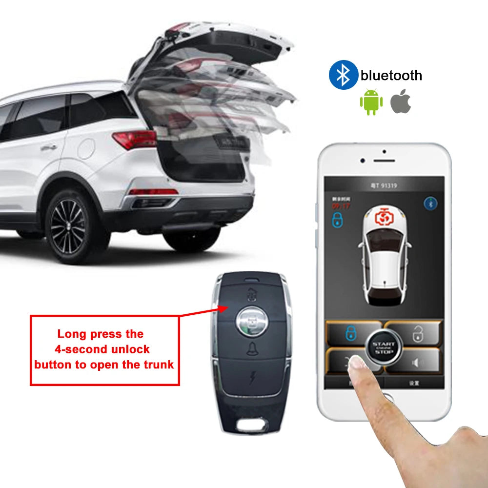 Universal Car Alarm With Autostart Push One Button Auto Start Stop APP/Keyless Entry System Smart Key Remote Start Kit G6221 Vue