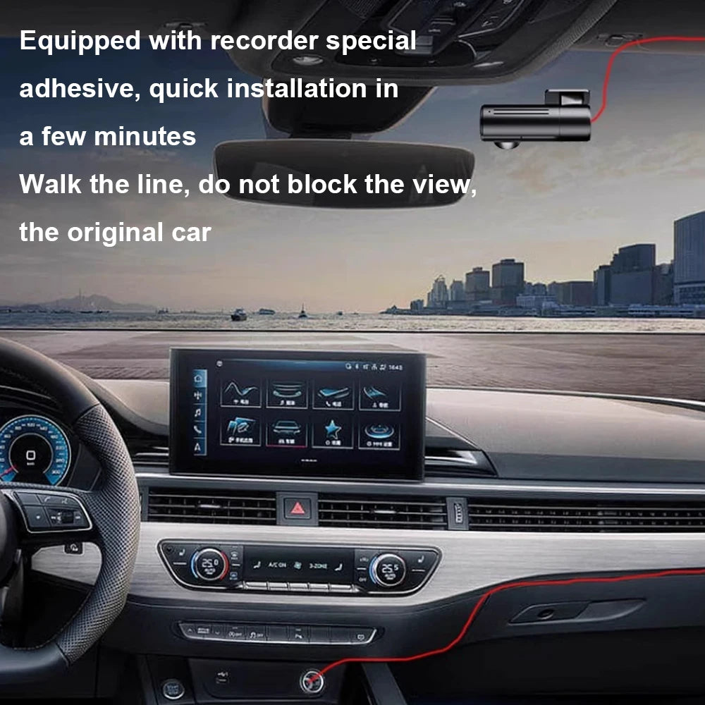 12 V Dash Cam for Cars Car Camera HD 170° Wide Angle 1080P Video Recorder Front Camera for Bluetooth App security system Vue