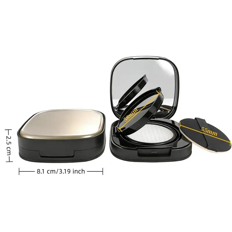 1Pcs Empty Air Cushion Case With Mirror And Sponge Puff Refillable BB Cream Container For DIY Makeup Travel Use Vue