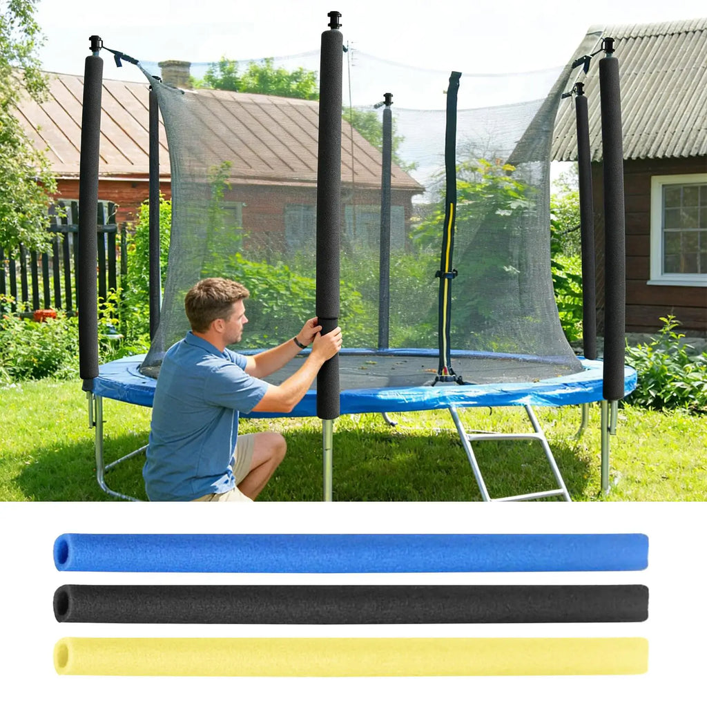 12 Pcs/set Trampoline Foam Pole Covers Trampoline Pole Protective Sleeves for Outdoor Garden, Backyard, Park, Playground Vue