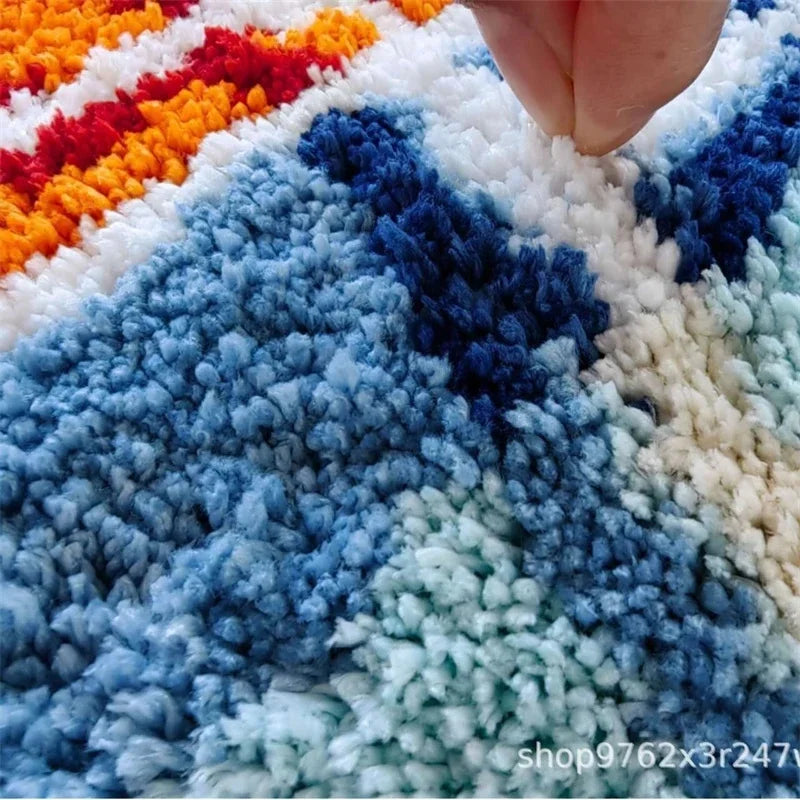 Modern Flocked Absorbent Non Slip Door Mat Entry Rug Plush Bathroom Bedroom Floor Mat For Home Cozy Decor For Her Christmas Gift Vue
