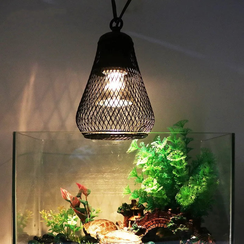 Pet Reptile Heating Lamp Infrared Ceramic Emitter Heat Light Pet Coop Heater Guard Turtle Snake lizard Bird Light Fixture Kits Vue
