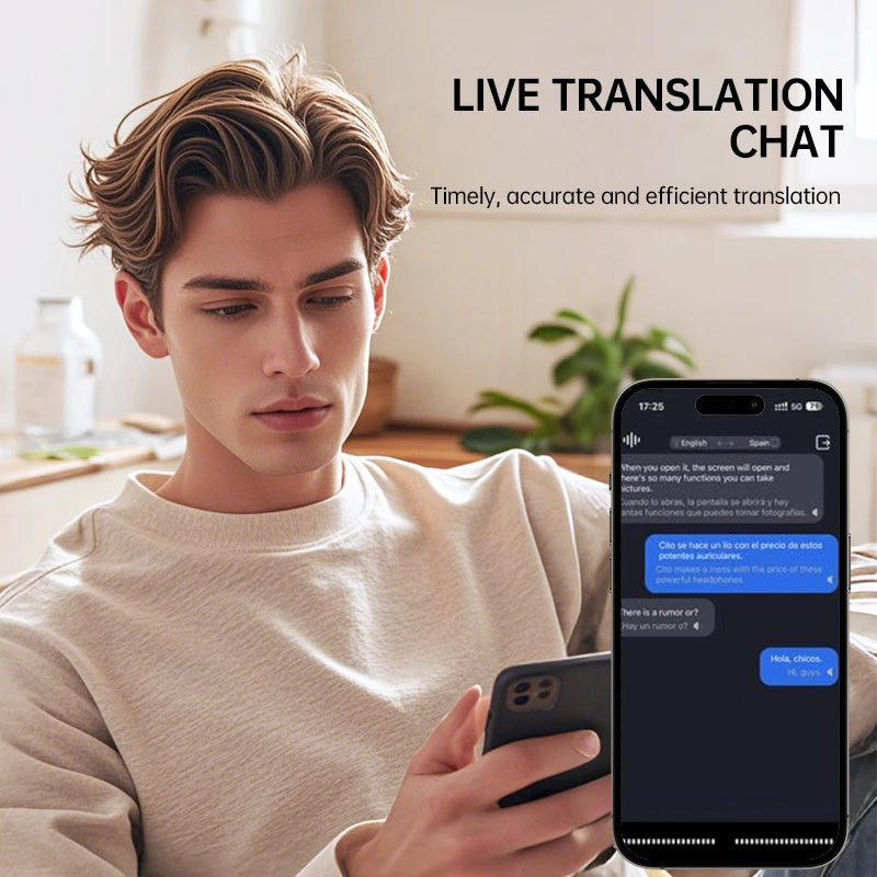 Bluetooth Translation Headset X56 Dual Earhook Headset Compact Portable Headphones With Feature Smart Digital Display Vue