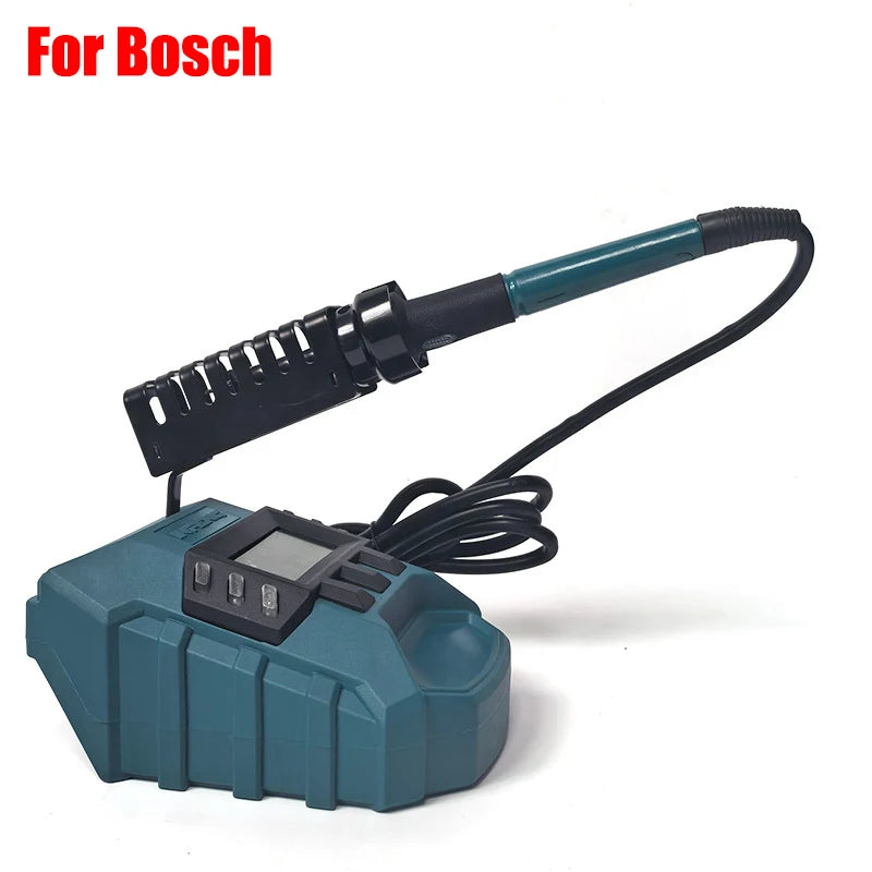 Portable Cordless Rapid-Heating Soldering Iron for Makita/Milwaukee/Bosch/DW 18/20V Lithium Batteries with USB and Type-C Ports Vue For Bosch