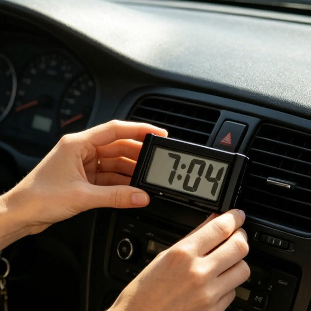 Adhesive Digital Car Clock Small Stick On Watch for Women Men Car Motorcycle Truck Boat Bike Classroom Fridge Vue