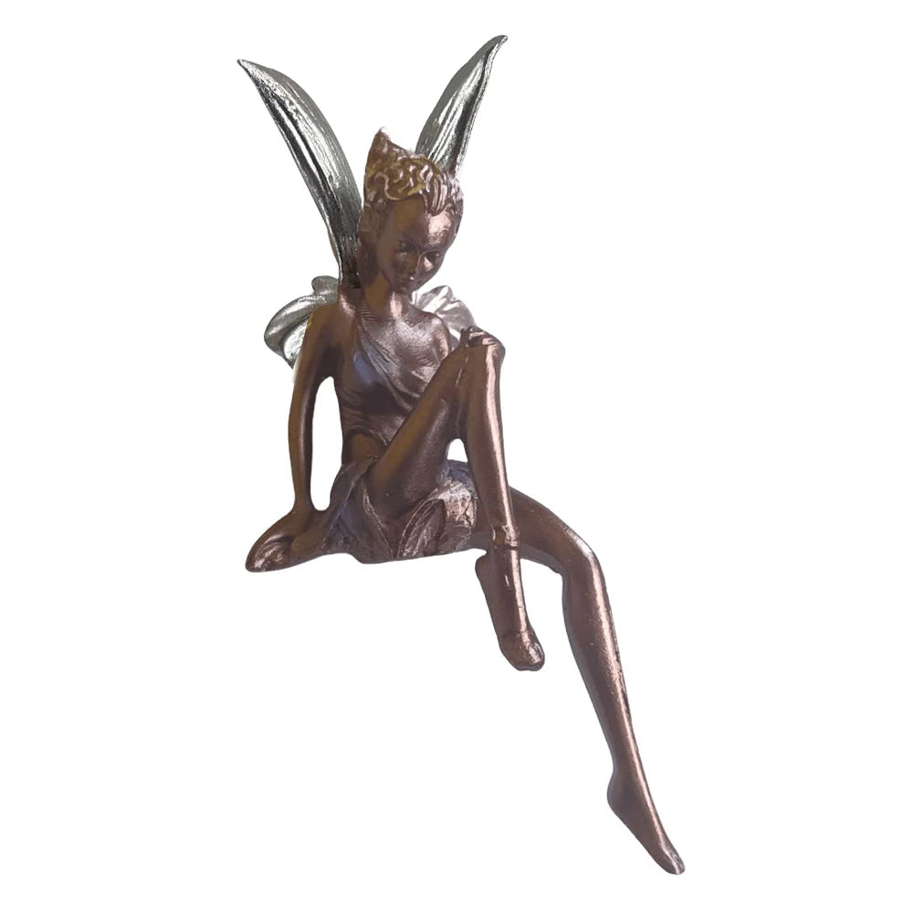 Flower Fairy Garden Sculpture – Resin Angel Girl Figurine Garden Figurine Vue Black China Mainland