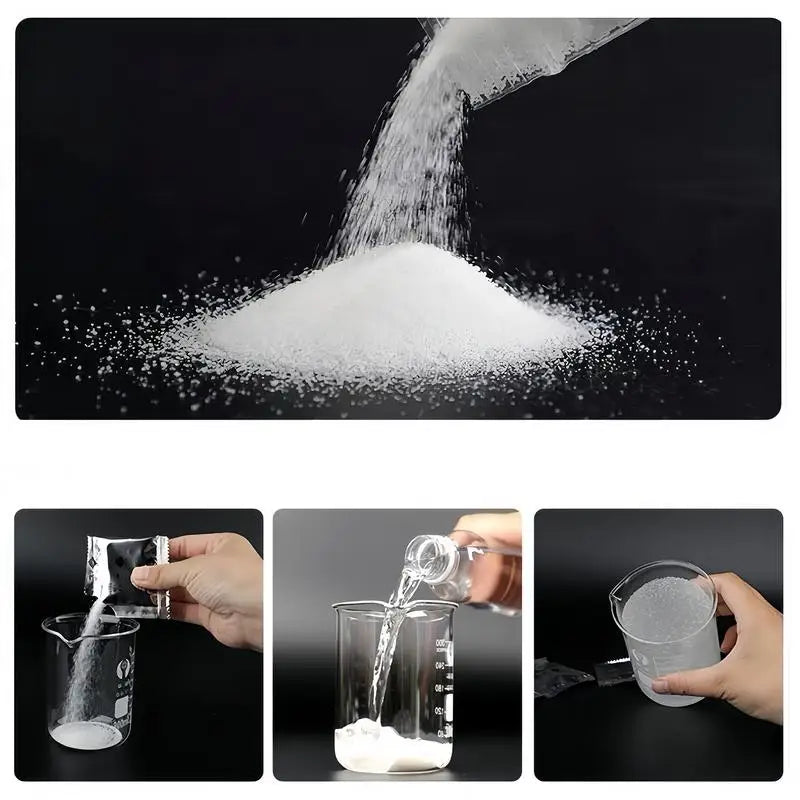 50pcs Poo and Urine Eco Absorbent Gel Camping Toilet PooPowder Portable Toilet Deodorizer Liquid Waste Gelling Tool for Camping Vue