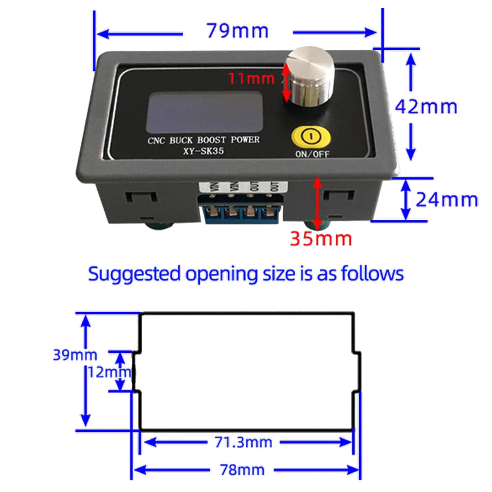 CNC DC DC Buck Boost Converter CC CV 0.6-30V Power Module Adjustable Laboratory Regulated Step-Down Step-Up Power Supply Module Vue