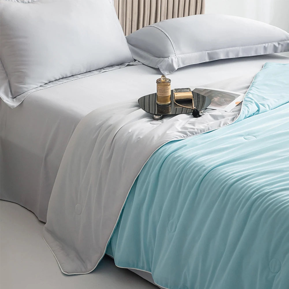 Ice Silk Cooling Blanket – Lightweight Summer Comforter Twin/King Cooling Blanket Vue