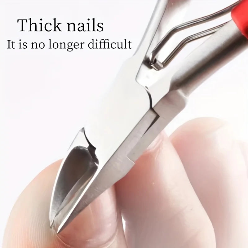 1pc Professional Toe Nail Clippers Cutter Ingrown Toenail Tool Thick Nail Dead Skin Dirt Remover Super Sharp Curved Blade Nail T Vue