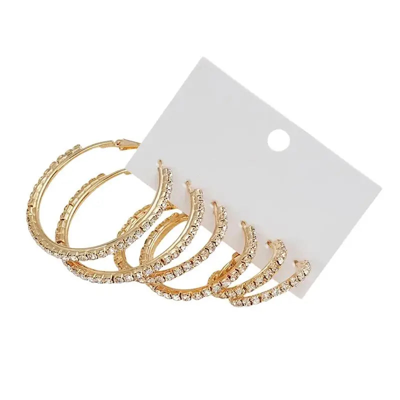 Elegant Small Earrings Set for Women Metal Circle Drop Design for Casual Outfits Vue
