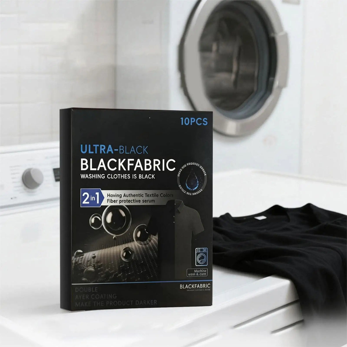 10pcs Laundry Black Color Enhancement Sheet Fabric Dye Restore Color Long-Lasting Laundry Supplies Fabric Paint Dark Tablets Vue