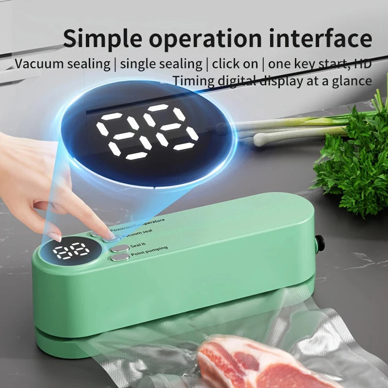 Vacuum Sealer A Multifunctional Food Sealer Wireless USB Charging With Sealing External Suction Inflation Functions Vue