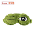 1-40PCS Cute Frog Shaped Weighted Eye Mask Sleep Aid for Women Travel Car Nap Light Blocking Soft Breathable Fabric Vue Green-1PC