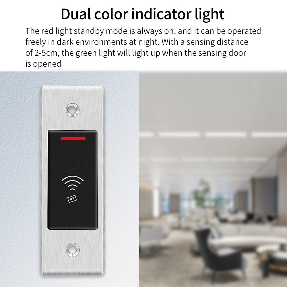 Standalone Biometrics Fingerprint Door Lock Opener Access Control System with Keypad Metal Embedded RFID EM Reader for Security Vue