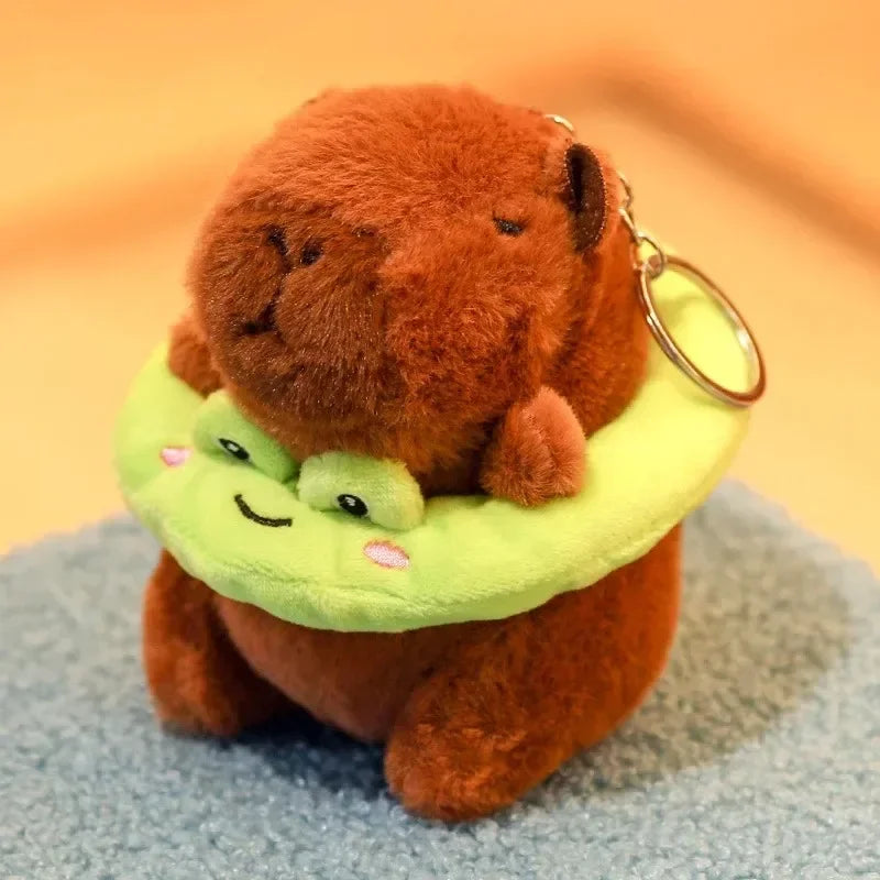 1-30PCS Kapybara Plush Toy Keychain Summer Flavour Water Dolphin Cartoon Cute Plush Charms Bag Charms Christmas Decoration Vue